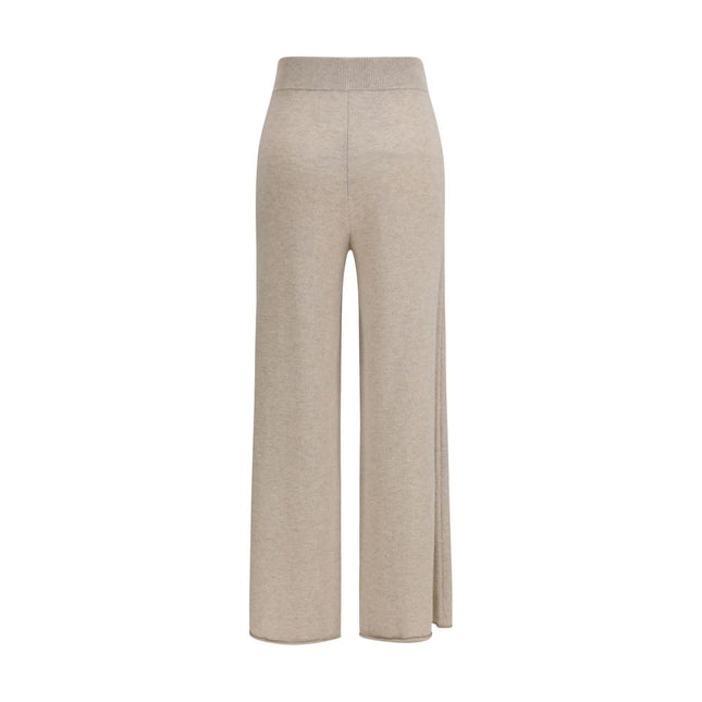 Max Mara Pure Beige Cashmere Casual Pants