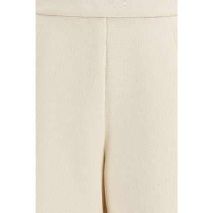 Max Mara Pure Beige Cotton Casual Pants