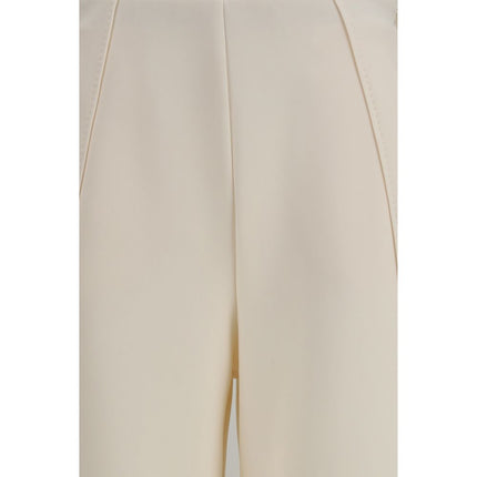 Max Mara Pure Beige Polyamide Flared Pants