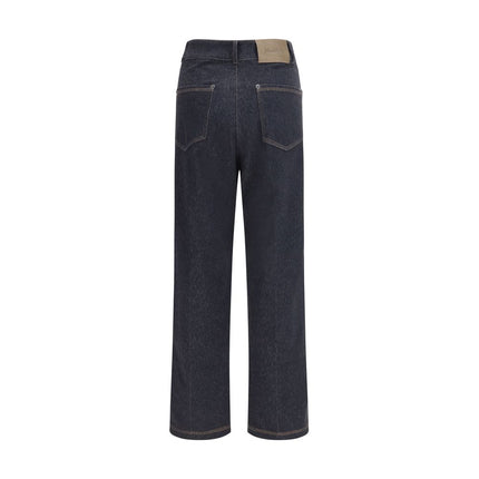 Max Mara Pure Blue Cotton Straight-Leg Jeans