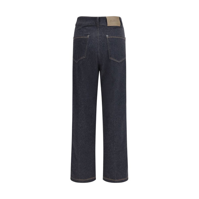 Max Mara Pure Blue Cotton Straight-Leg Jeans