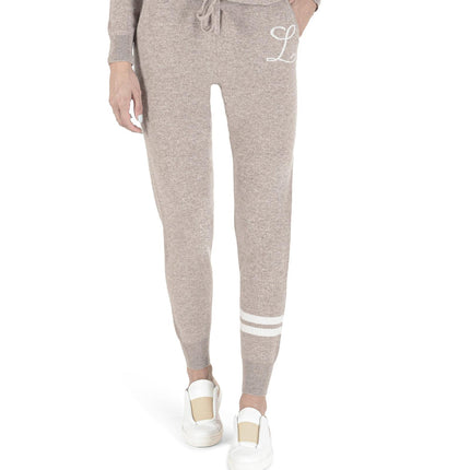 Crown of Edinburgh Cashmere Beige Cashmere Casual Pants