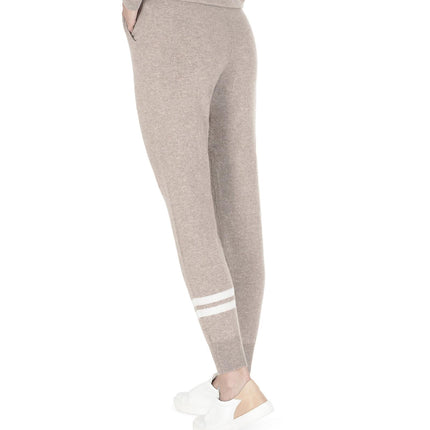 Crown of Edinburgh Cashmere Beige Cashmere Casual Pants
