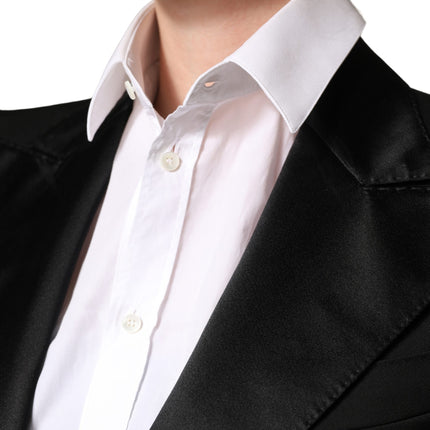 Dolce & Gabbana Black Wool Single Breasted Blazer Jacket
