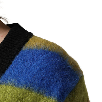 Dolce & Gabbana Multicolor Stripes V-neck Pullover Sweater