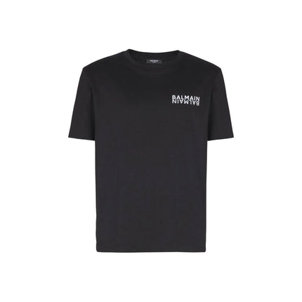 Balmain Black Cotton T-Shirt