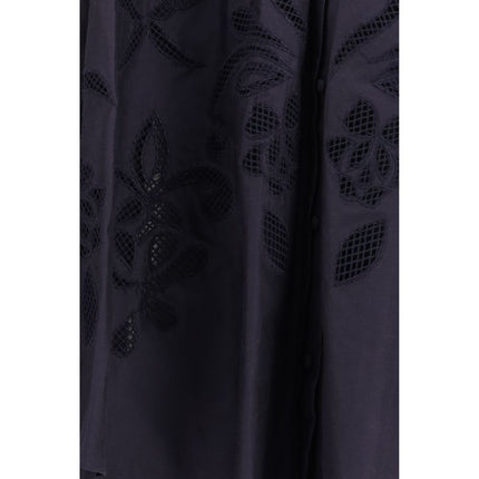 Forte_Forte Blue Cotton Pattern Shirt