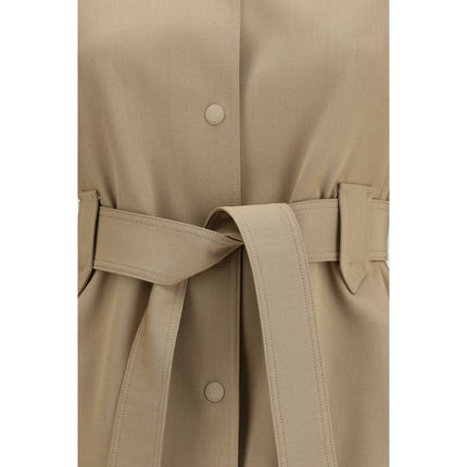 Max Mara Brown Wool Oves Aries Sleeveless Jacket