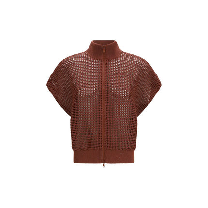 Brunello Cucinelli Bordeaux Cotton Sweatshirt