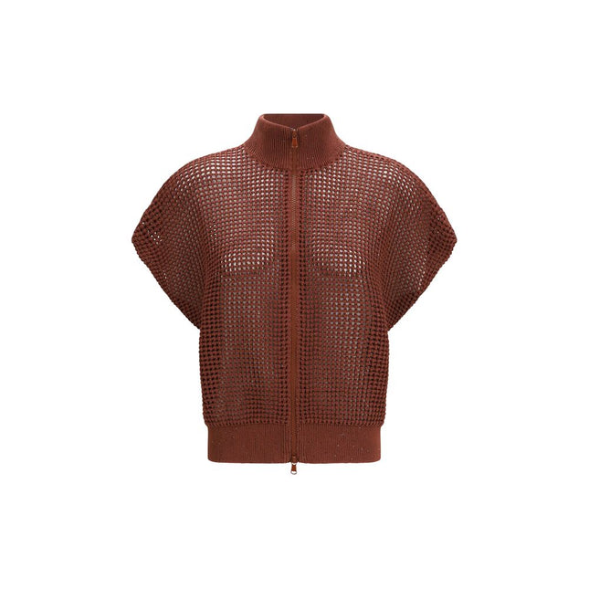 Brunello Cucinelli Bordeaux Cotton Sweatshirt