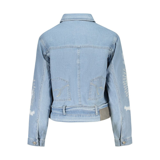Desigual Azzurro Cotton Women Jacket