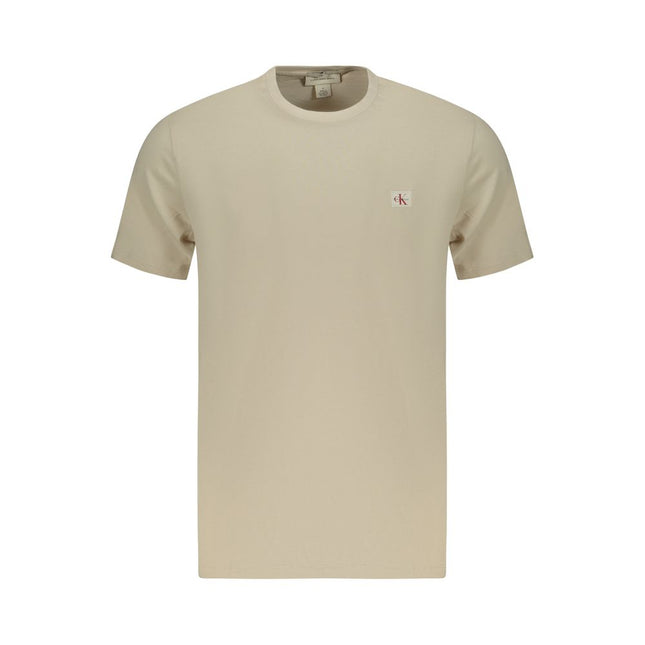 Calvin Klein Beige Cotton Men T-Shirt