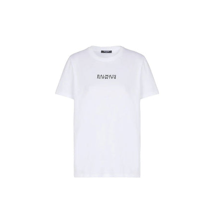 Balmain White Cotton T-Shirt