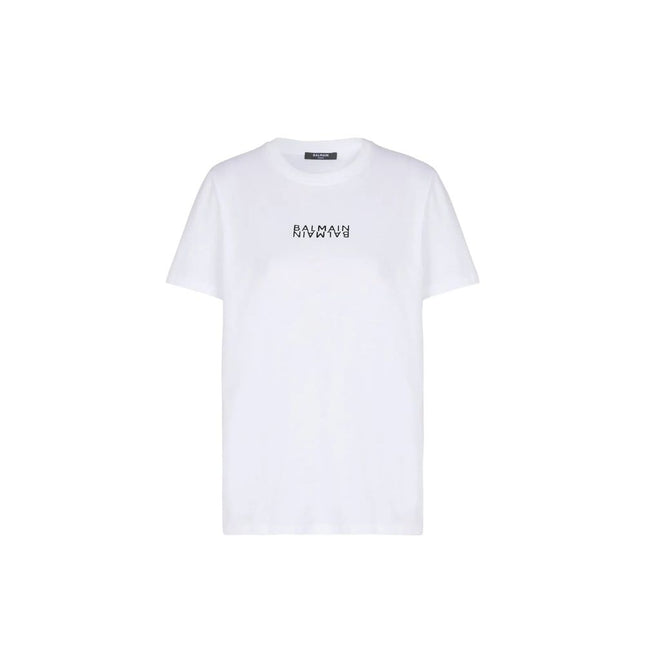 Balmain White Cotton T-Shirt