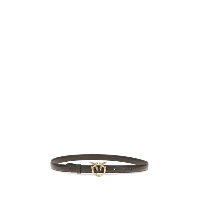 PINKO Brown Calf Leather Bos Taurus Regular Belt