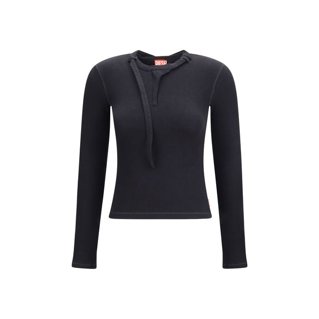 Diesel Black Cotton Long Sleeve T-Shirt