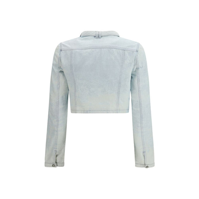 Diesel Blue Cotton Biker Jacket