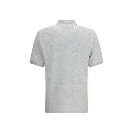 Brunello Cucinelli Gray Cotton Polo Shirt