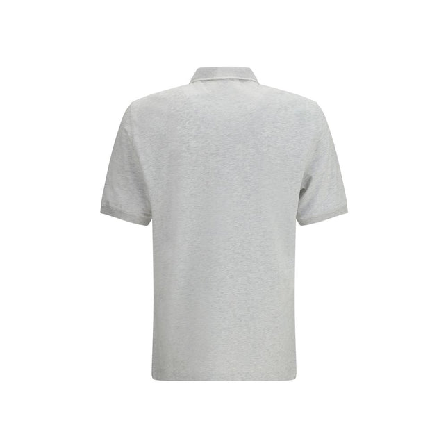 Brunello Cucinelli Gray Cotton Polo Shirt