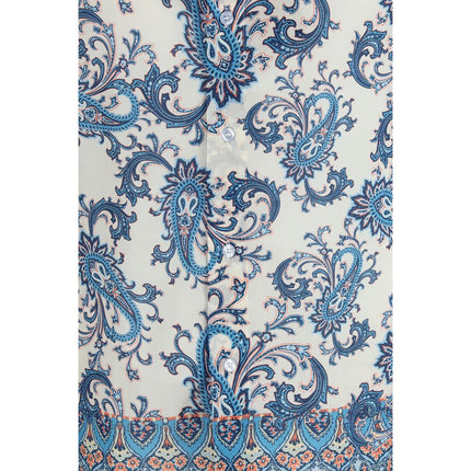 Etro Blue Cotton Shortsleeve Shirt