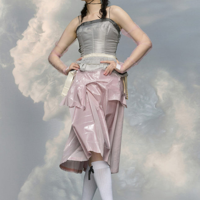 Maison Margiela Pink Fibres Midi Skirt