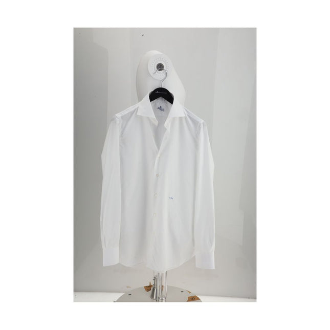 Finamore White Cotton Dress Shirt