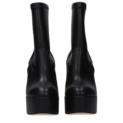 Casadei Black Leather Ankle Boots