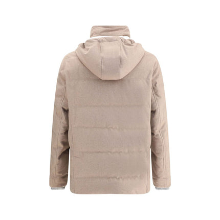 Brunello Cucinelli Beige Cashmere Full-Length Jacket