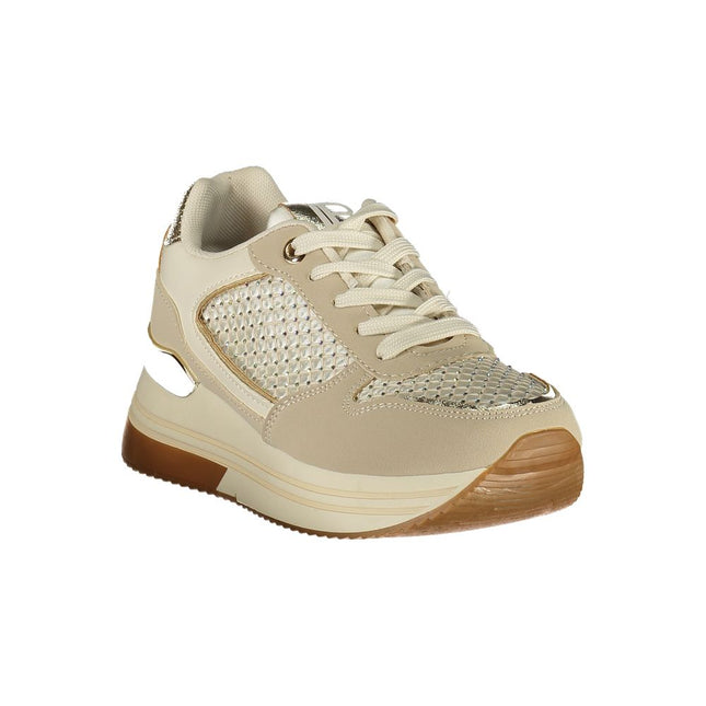 Laura Biagiotti Beige Polyurethane Women Sneaker Laura Biagiotti