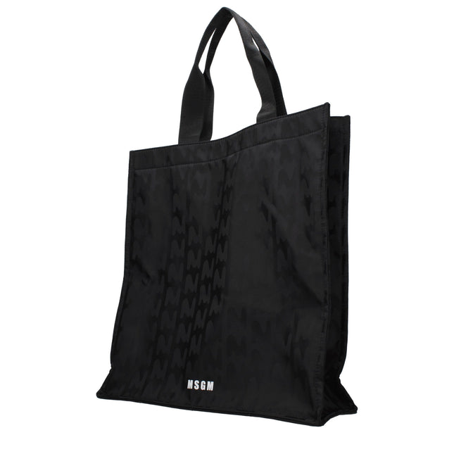 MSGM Black Fabric Handbag
