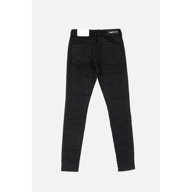 Gas Black Cotton Skinny Jeans