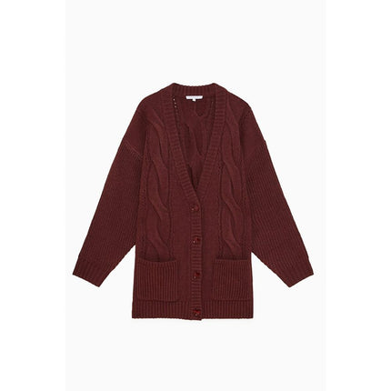 Patrizia Pepe Purple Marabou Cardigan