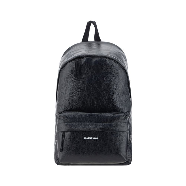 Balenciaga Black Calf Leather Bos Taurus Backpack