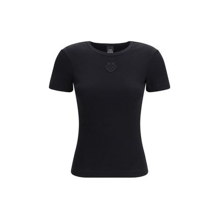 PINKO Black Cotton T-Shirt