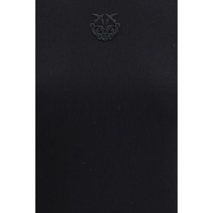 PINKO Black Cotton T-Shirt