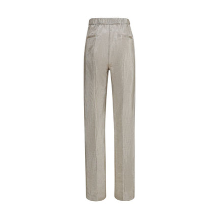 Forte_Forte Silver Polyester Casual Pants