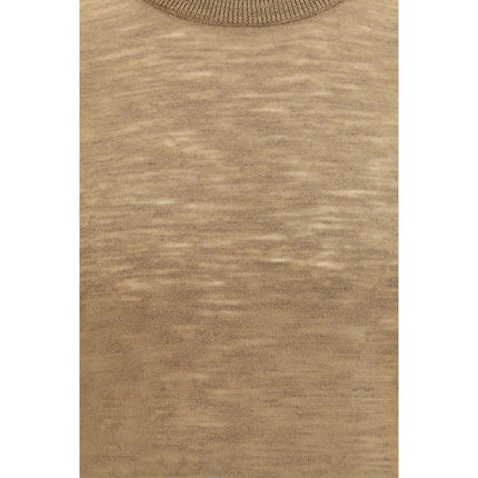 Brooksfield Beige Linen Shortsleeve Shirt