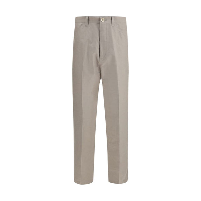 Brunello Cucinelli Beige Cotton Dress Pants