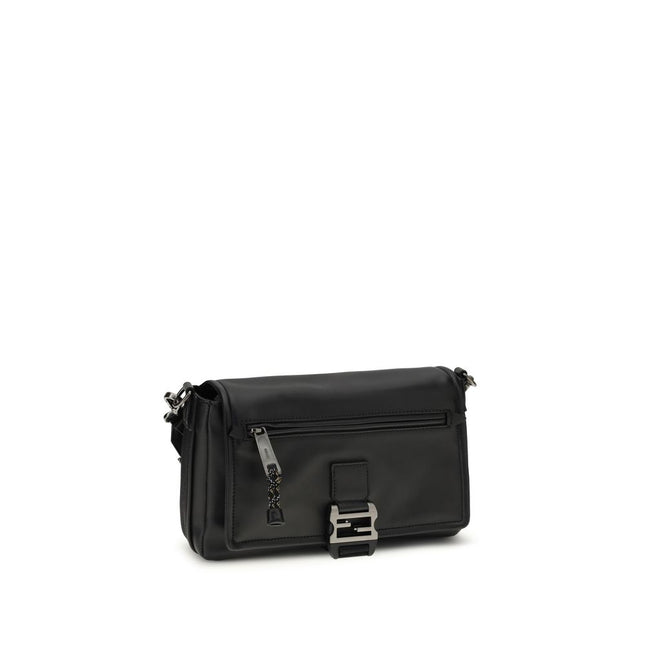 Fendi Black Calf Leather Bos Taurus Shoulder Bag