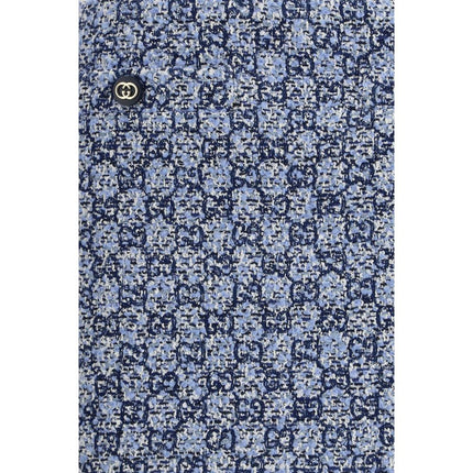Gucci Blue Cotton Mini Skirt
