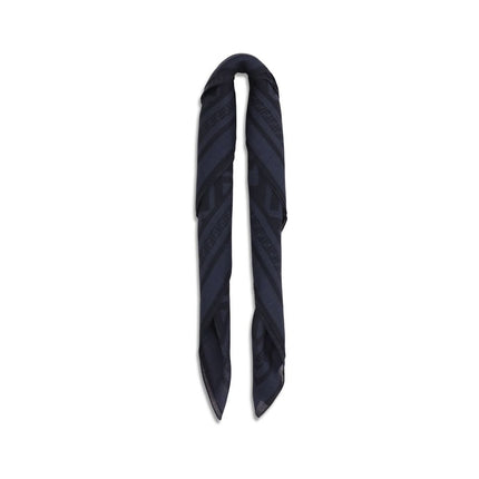 Fendi Blue Wool Oves Aries Scarf