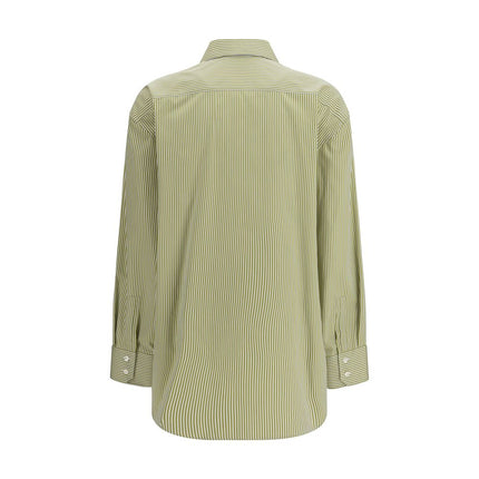 Saint Laurent Bicolor Cotton Pattern Shirt