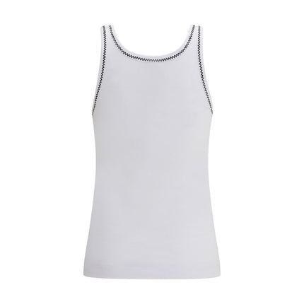 PINKO White Cotton Tank Tops