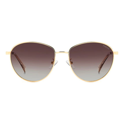 Polaroid Gold Stainless Steel Sunglasses