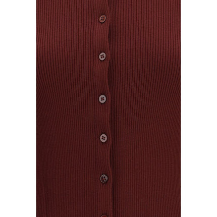 Max Mara Bordeaux Viscose Cardigan