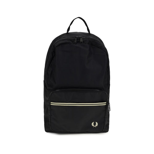 Fred Perry Black Nylon Backpack