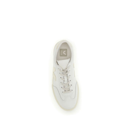 Veja White Calf Leather Bos Taurus Low Top Sneakers