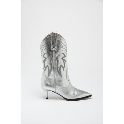 Moschino Multicolor Viscose High Heel Boots