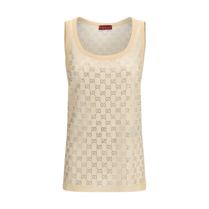 Gucci Multicolor Silk Tank Tops