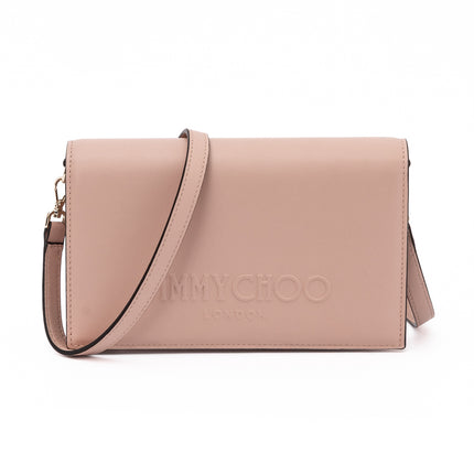 Jimmy Choo Podwer Pink Avenue Leather Shoulder Strap Bag